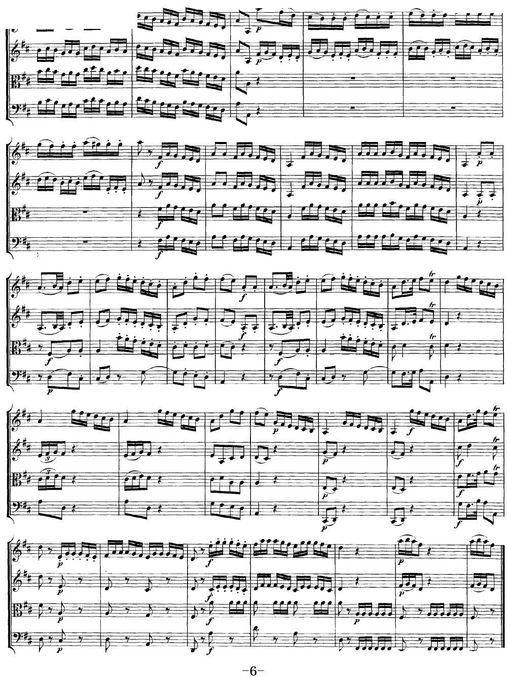 Mozart Quartet No 13 in D Minor K 173(总谱)6