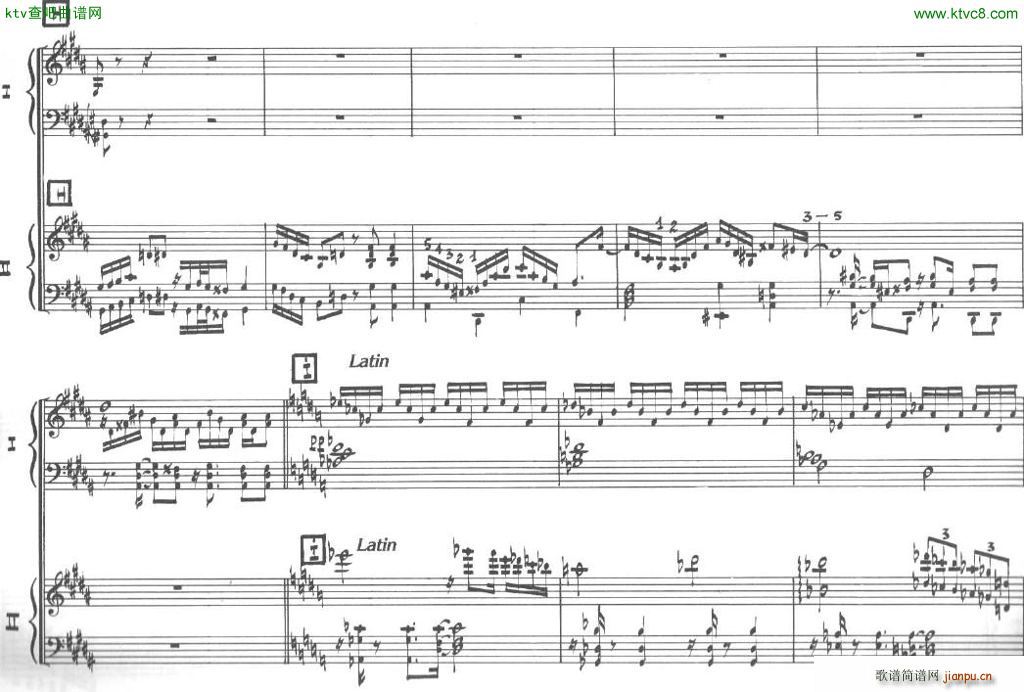 Bolling Sonata for Two Pianist no 2 Part1 1(钢琴谱)9