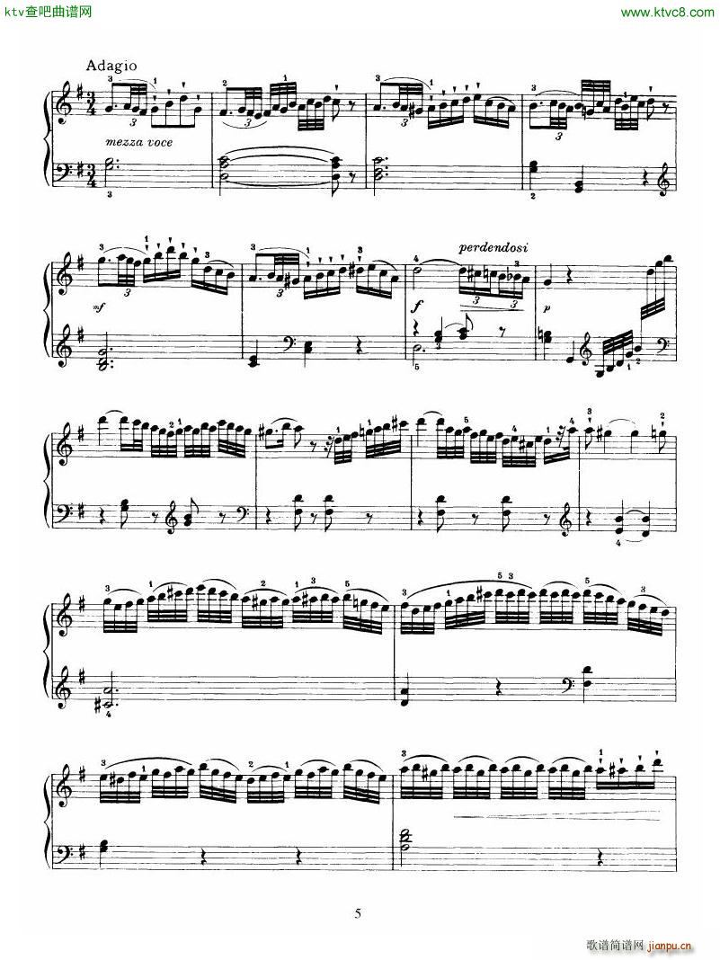 Haydn Piano Sonata No 34 In E(钢琴谱)5