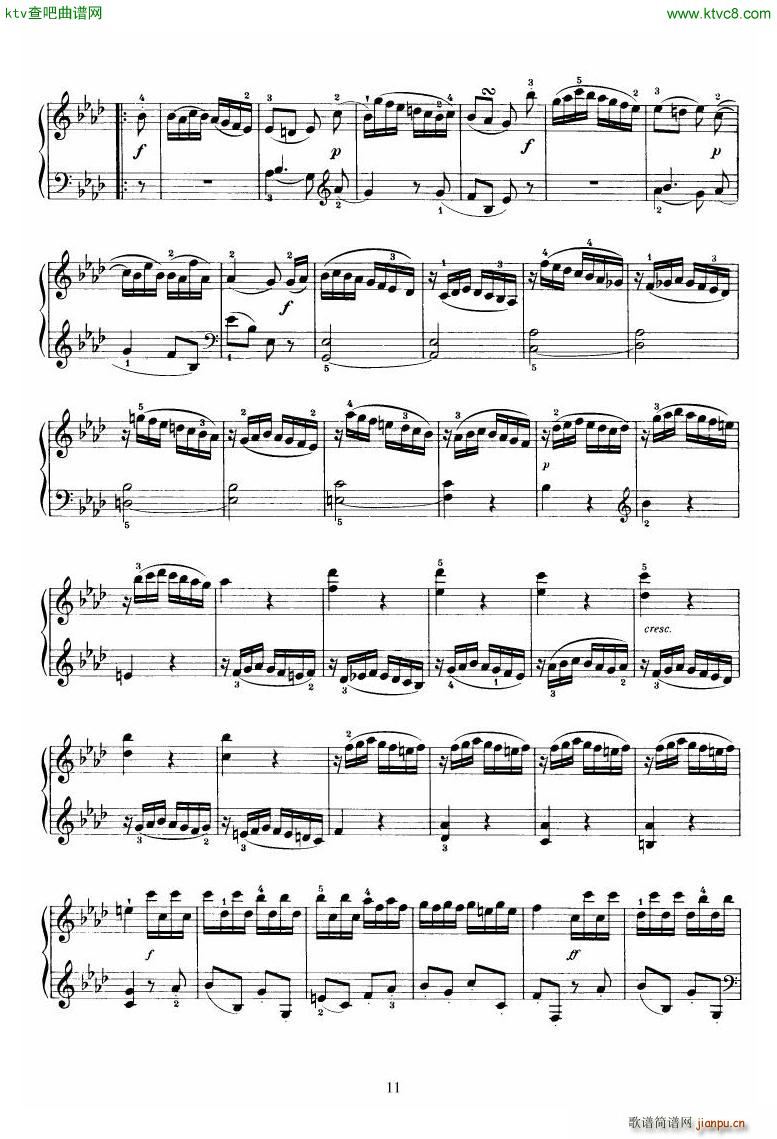 Piano Sonata No 46 in Ab(钢琴谱)11