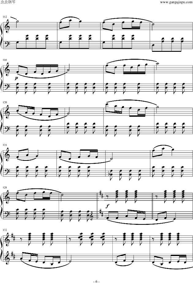 采茶扑蝶(钢琴谱)6
