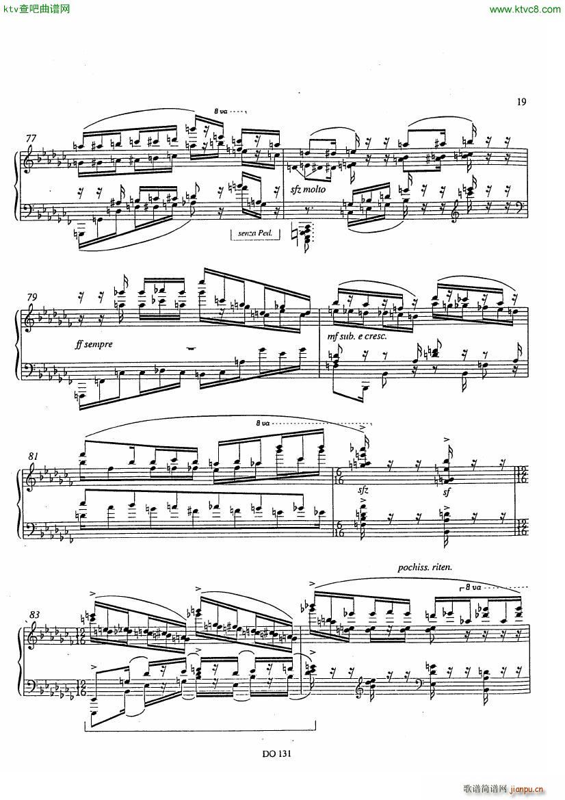 Etude No 12 Prélude et Fugue(钢琴谱)17