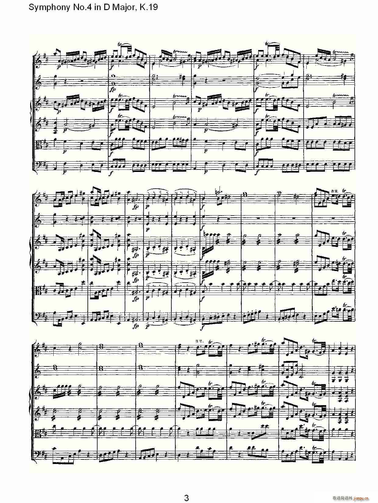 Symphony No.4 in D Major, K.19(十字及以上)3