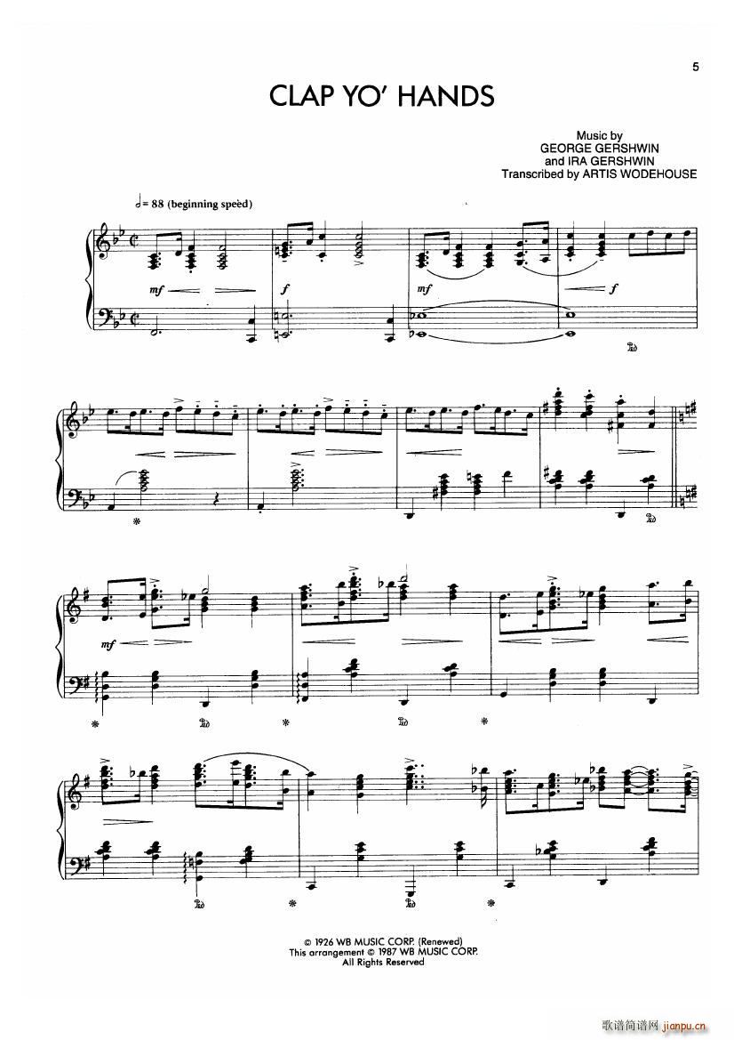 Gershwin wodehouse clap clap(十字及以上)1