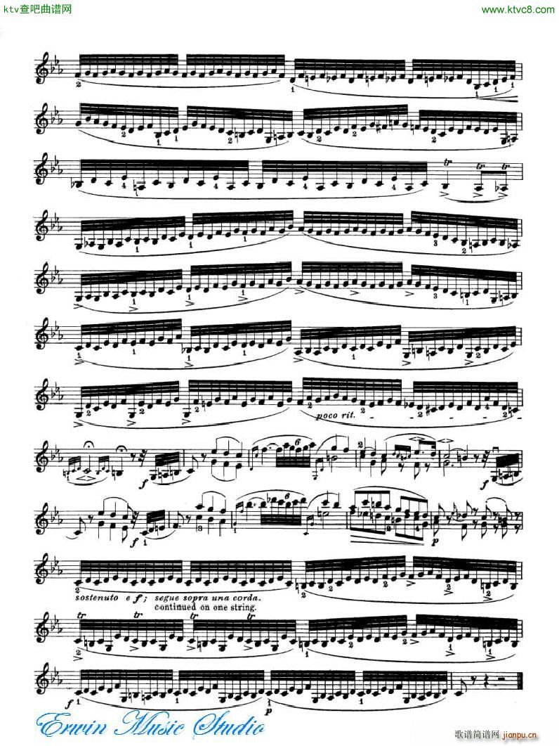 罗德 24首练习曲Pierre Rode 24 Studi Per violino 17 24(十字及以上)8