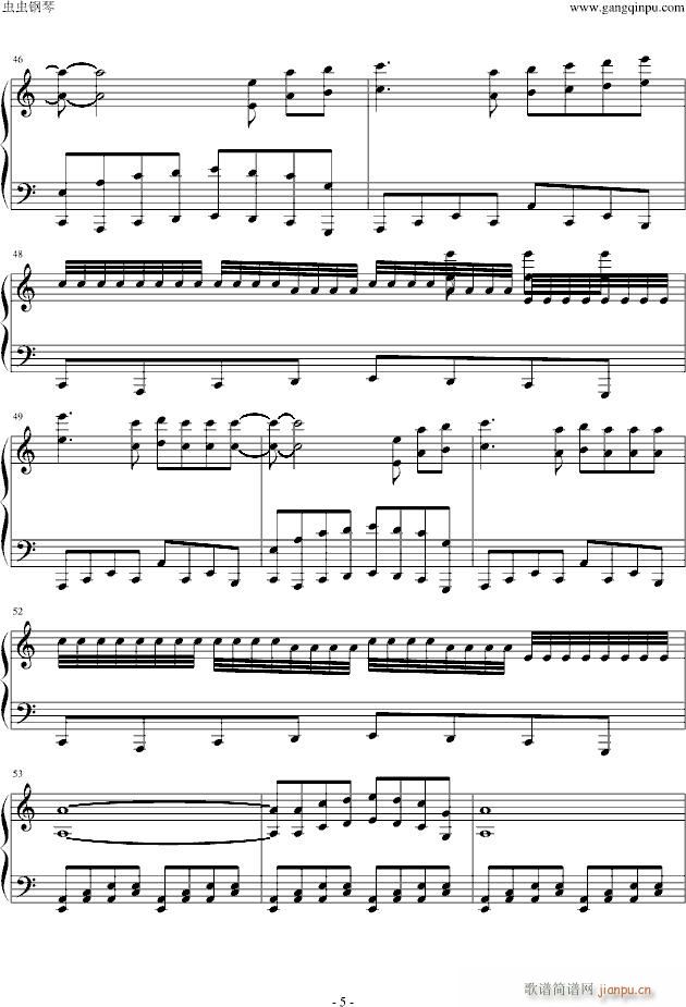 电话情缘(钢琴谱)5