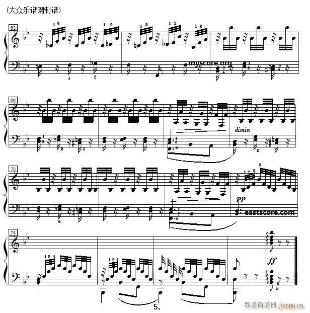 车尔尼 钢琴快速练习曲 Czerny 299 第13首 及练习提示(钢琴谱)5