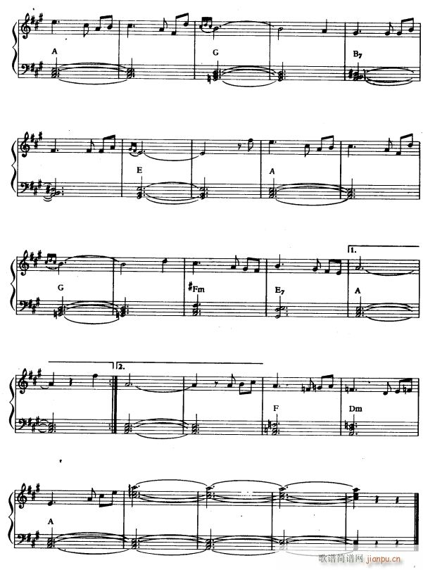 玫瑰小夜曲2(电子琴谱)1