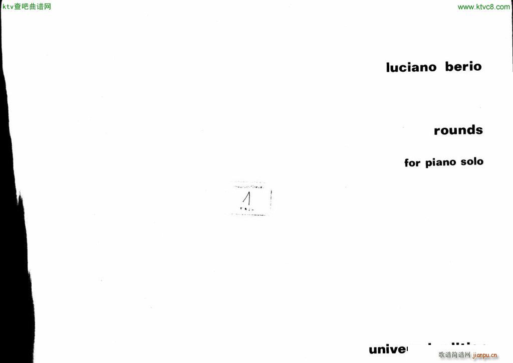 Berio Rounds(钢琴谱)1