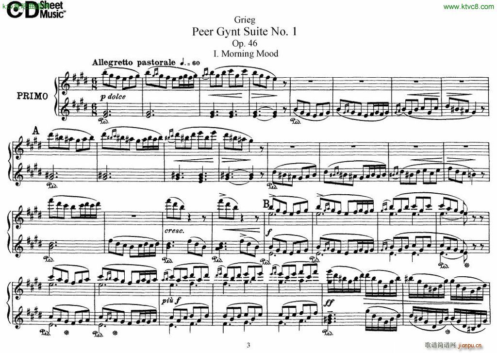 Peer Gynt Suite No 1(钢琴谱)3