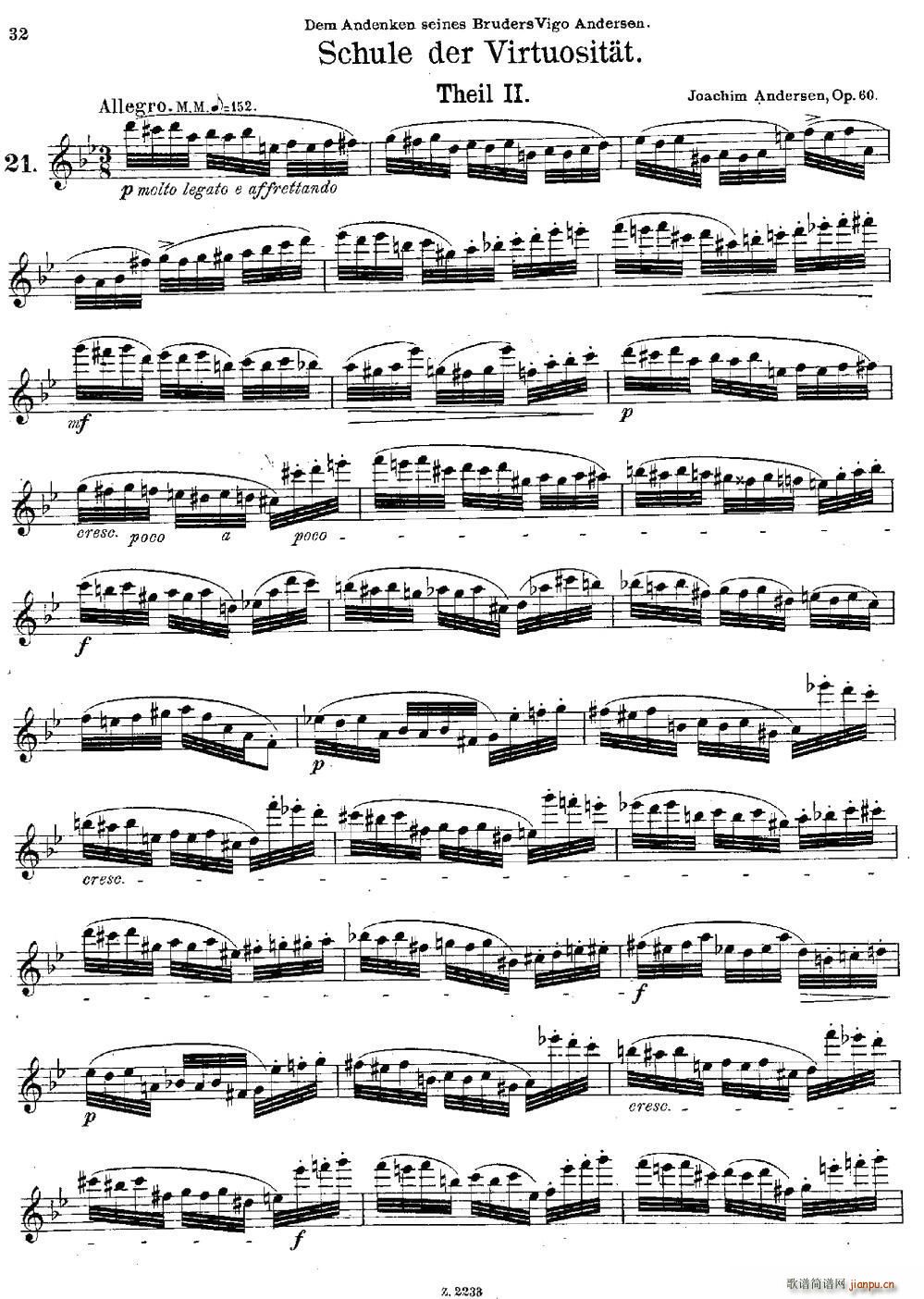 Schule der Virtuosit?t Op 60 21(笛箫谱)1