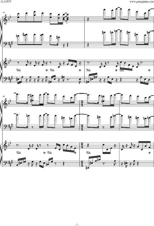 诗意鸣奏曲 四手联弹(钢琴谱)7
