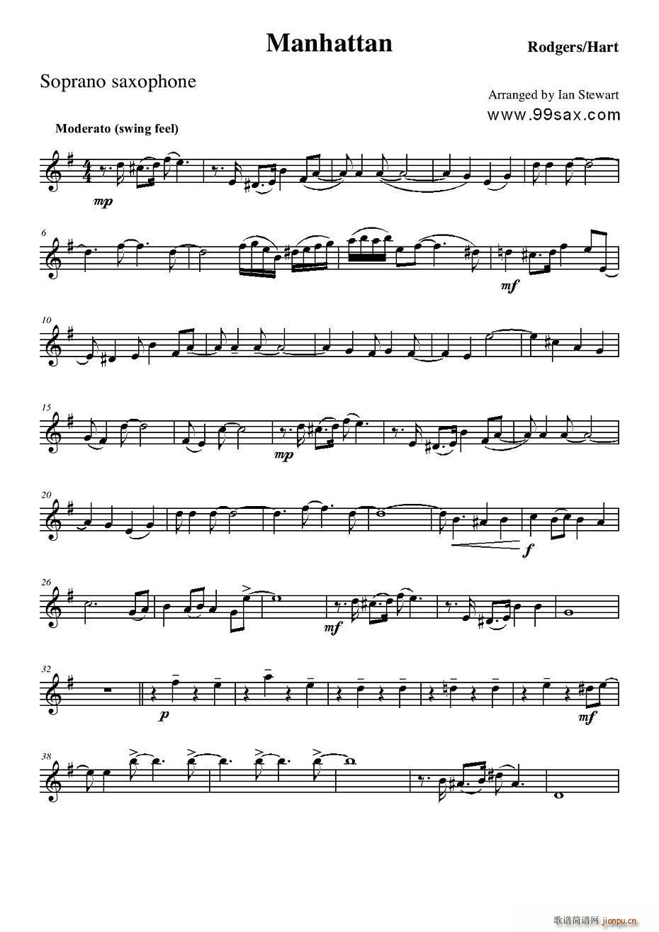 Manhattan Soprano Sax(总谱)1