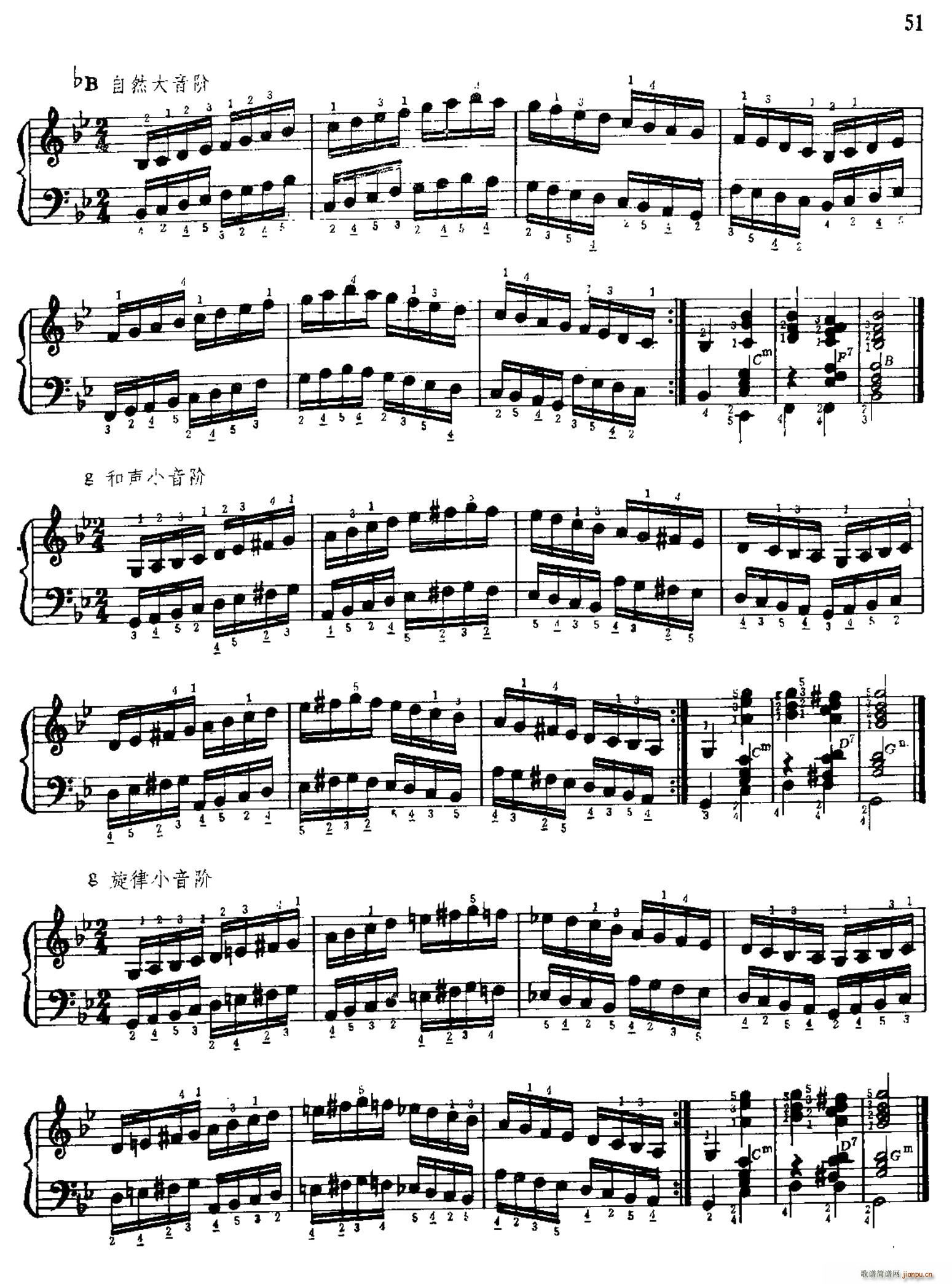 手风琴手指练习 第二部分 十二个大 小音阶的练习(手风琴谱)3