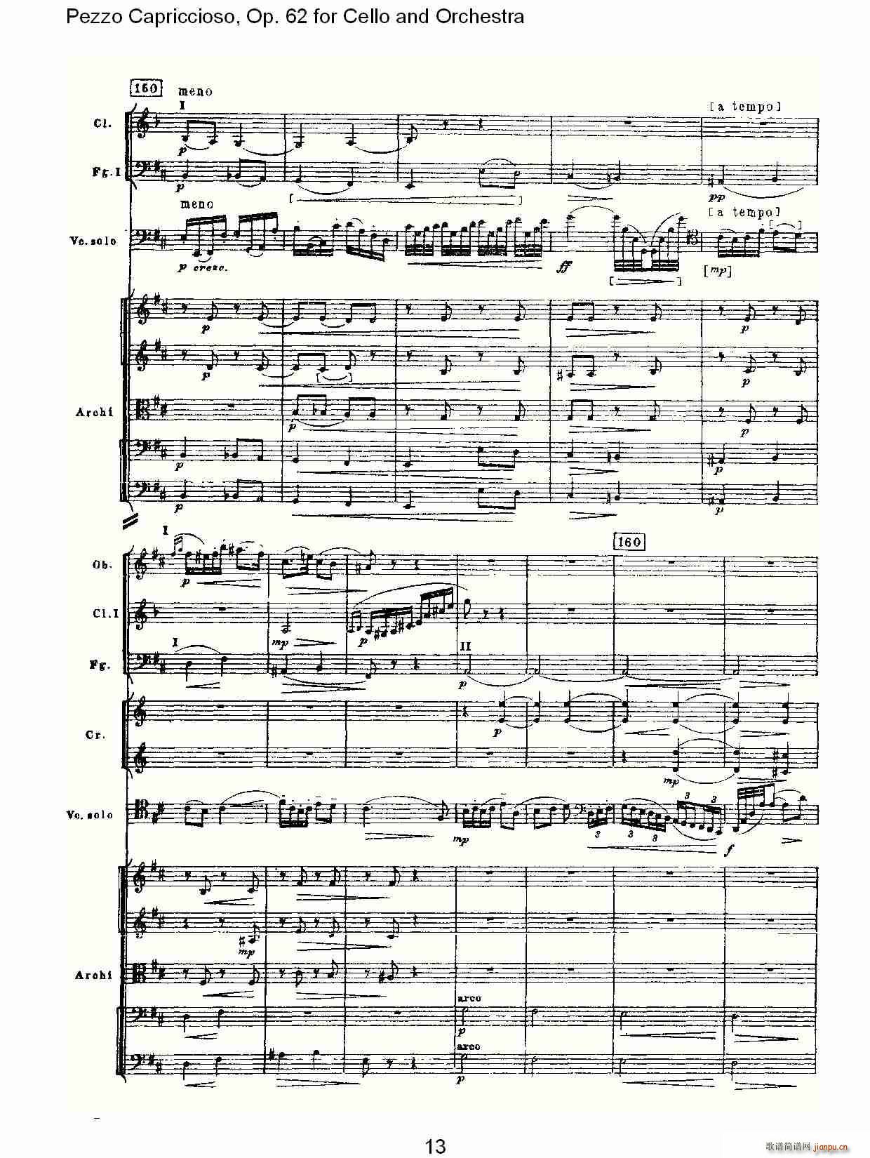 Pezzo Capriccioso, Op.62(大提琴谱)13