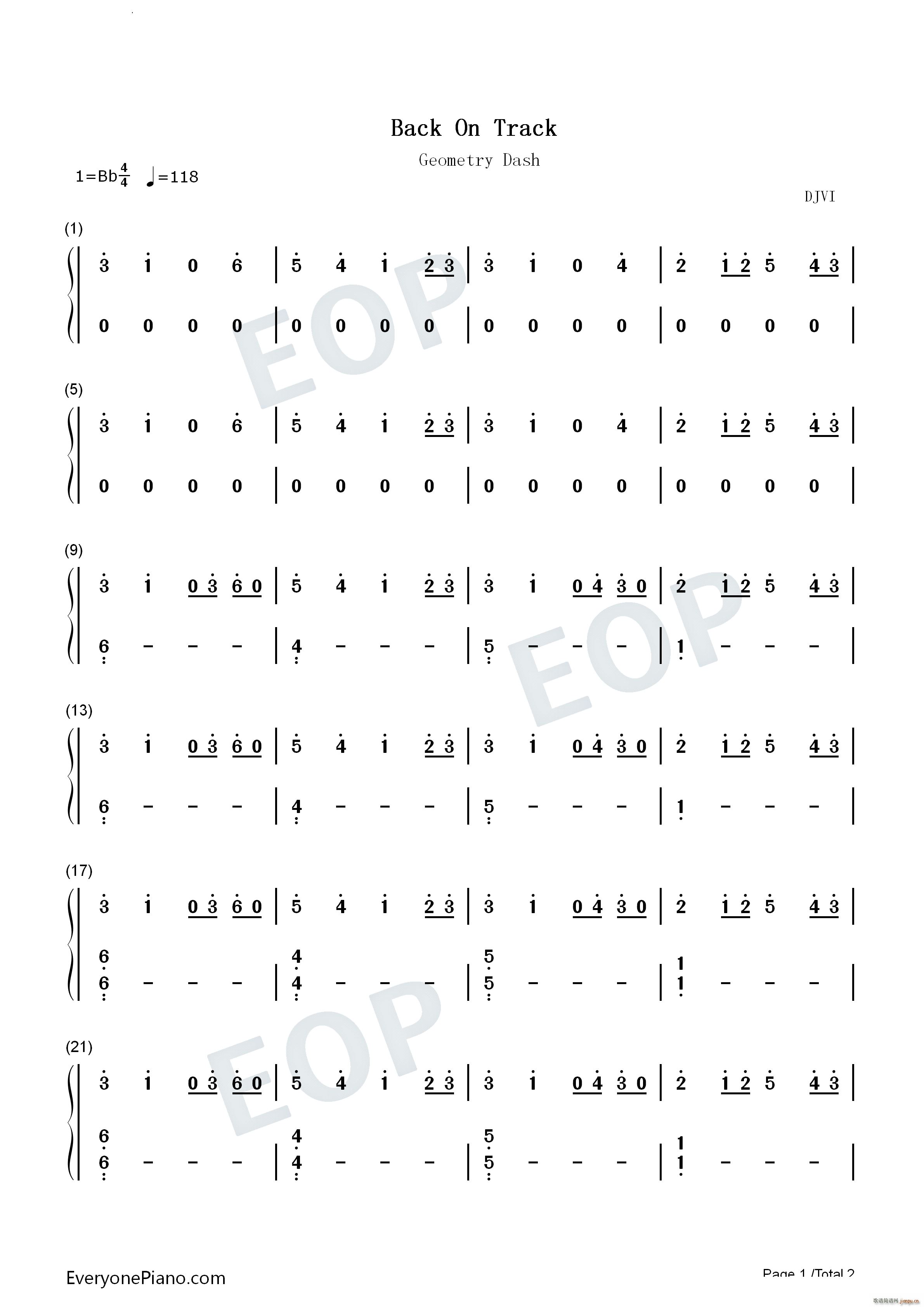 Back On Track(钢琴谱)5