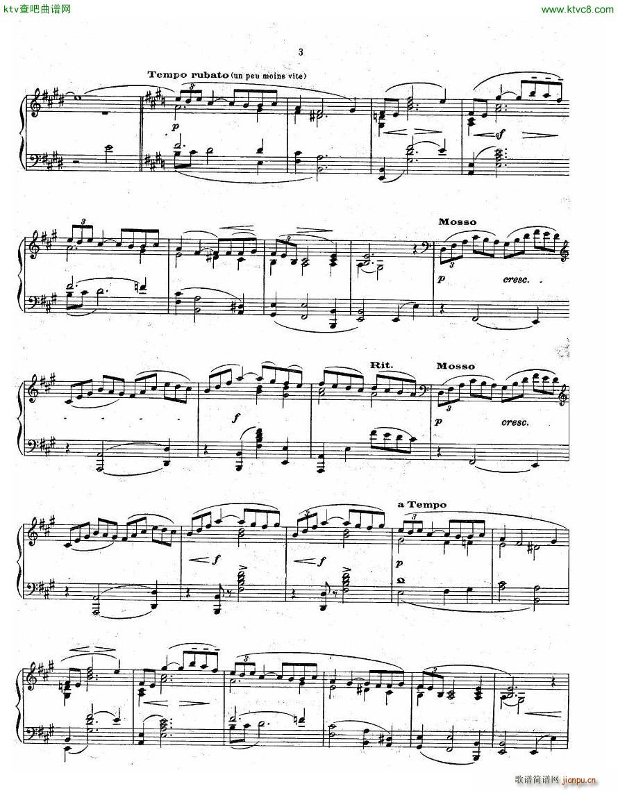 Claude Debussy Arabesque No 1(钢琴谱)3