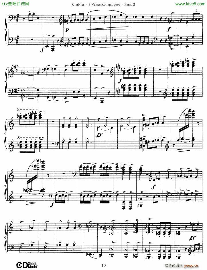Chabrier 3 Valses Romantiques Piano 2(钢琴谱)10