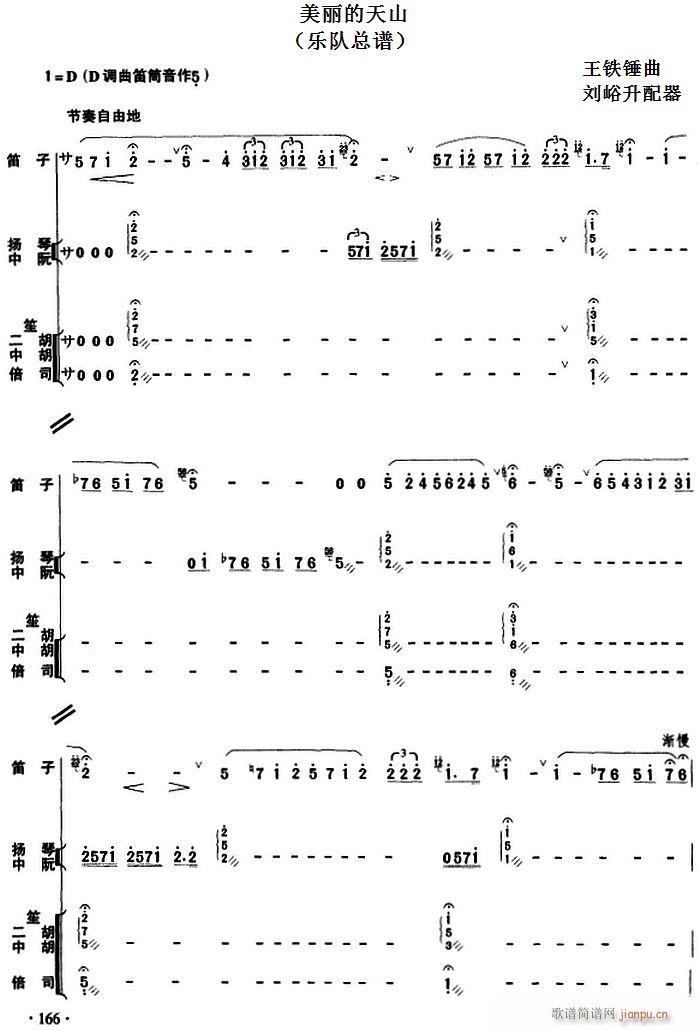 美丽的天山 民乐队(总谱)1
