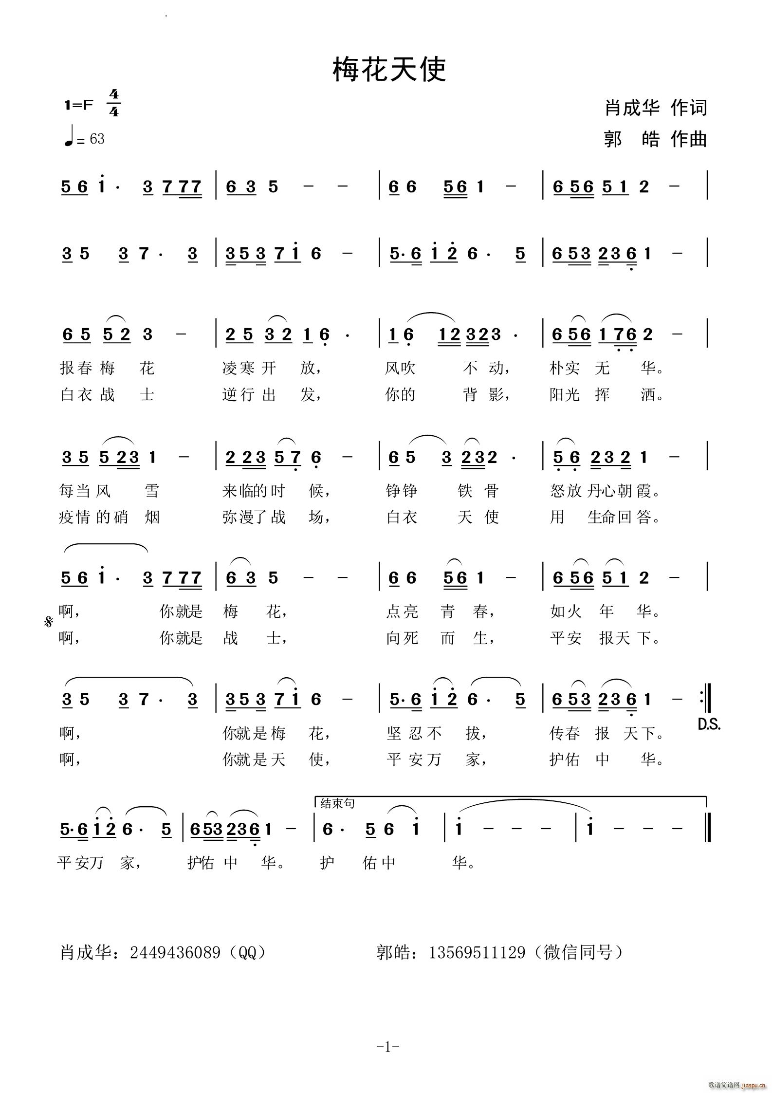 梅花战士献给抗疫战士(十字及以上)1