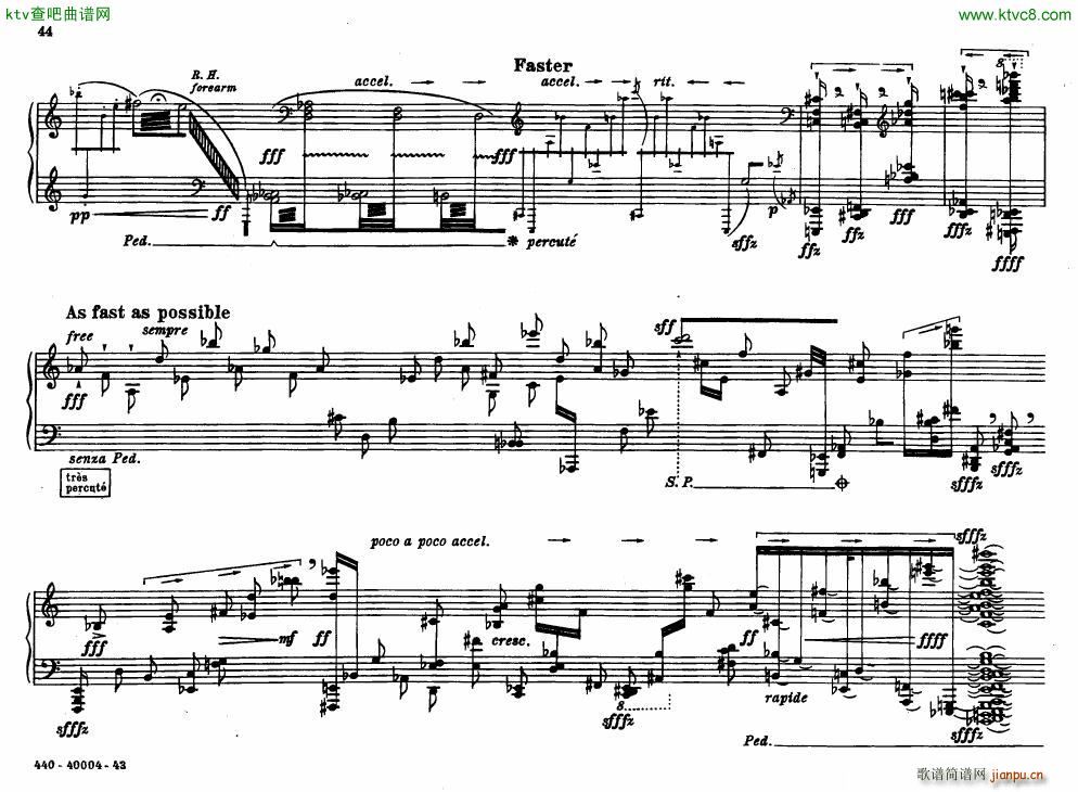 Bolcom 12 etudes for piano(钢琴谱)44