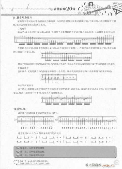 吉他自学20课81-100(吉他谱)12