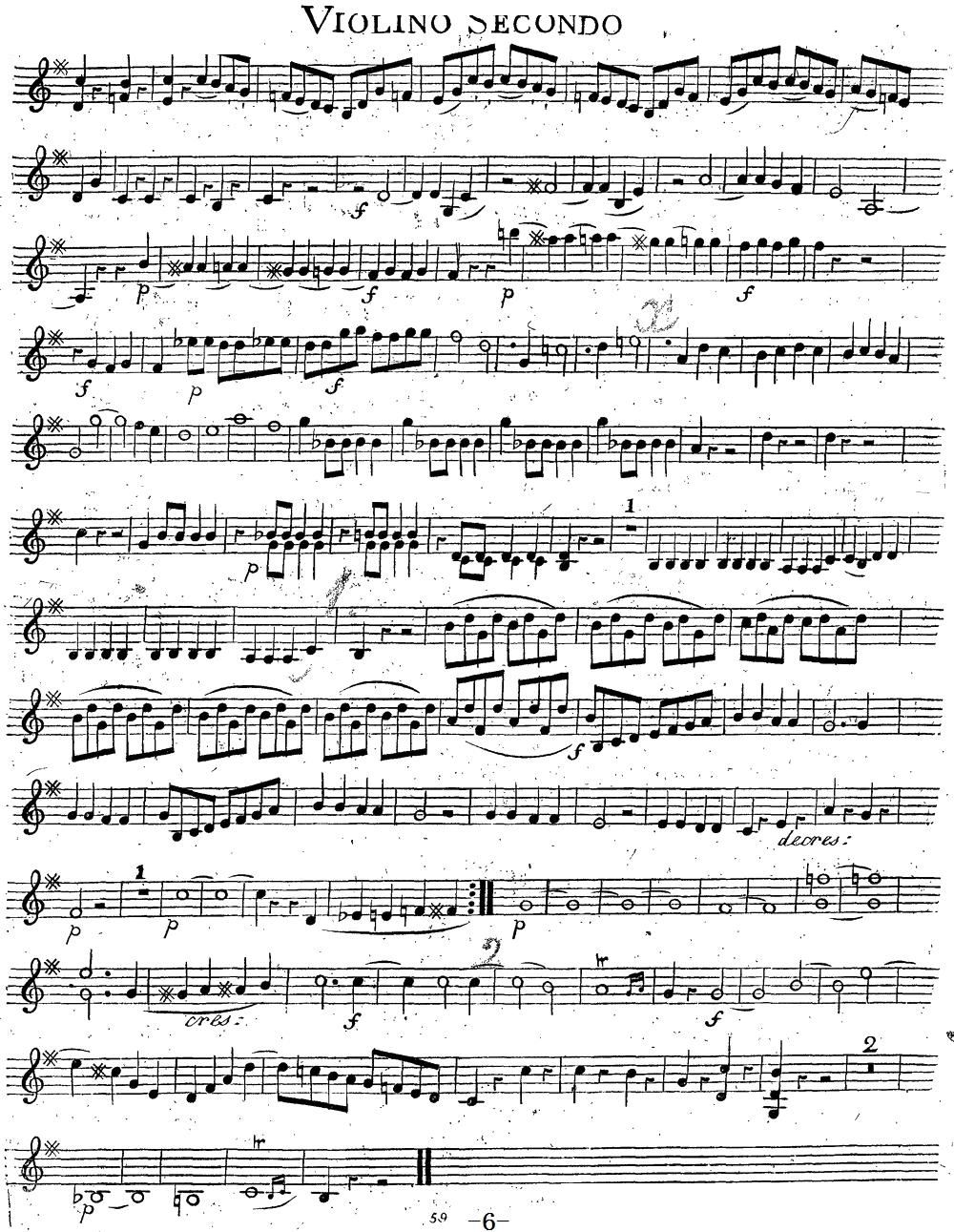 Mozart Quartet No 14 in G Major K 387 Violin 2(十字及以上)6