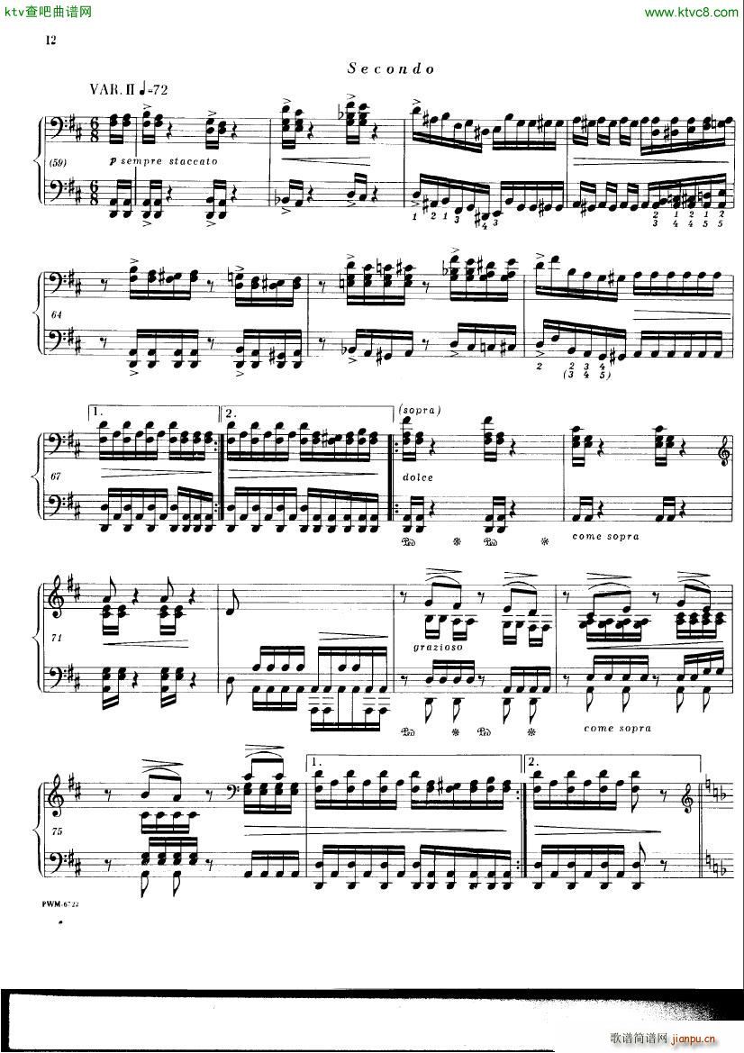 Chopin ekier variations in D(钢琴谱)10