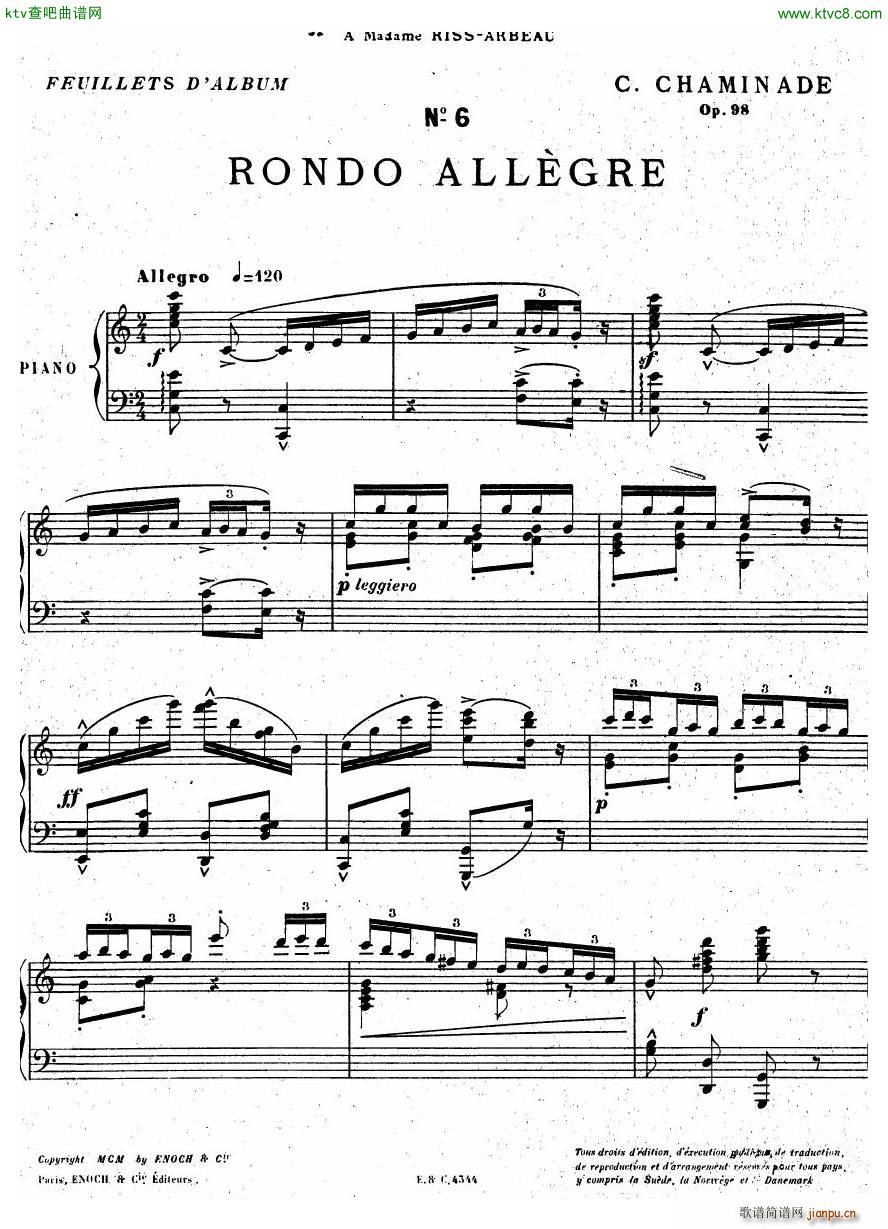 chaminade six feuillets 2(钢琴谱)13