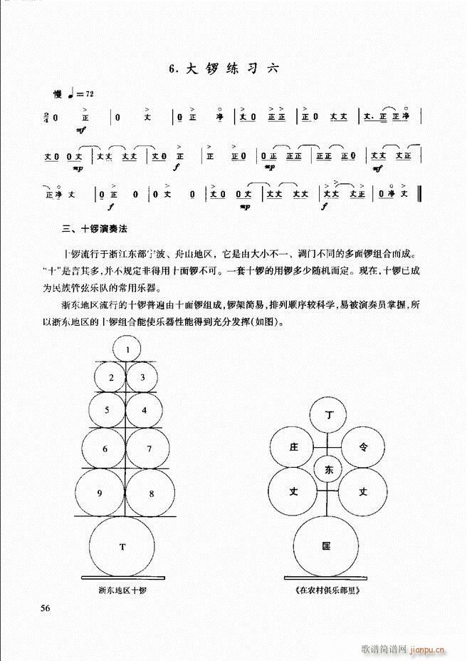 民族打击乐演奏教程 目录前言1 60(十字及以上)64