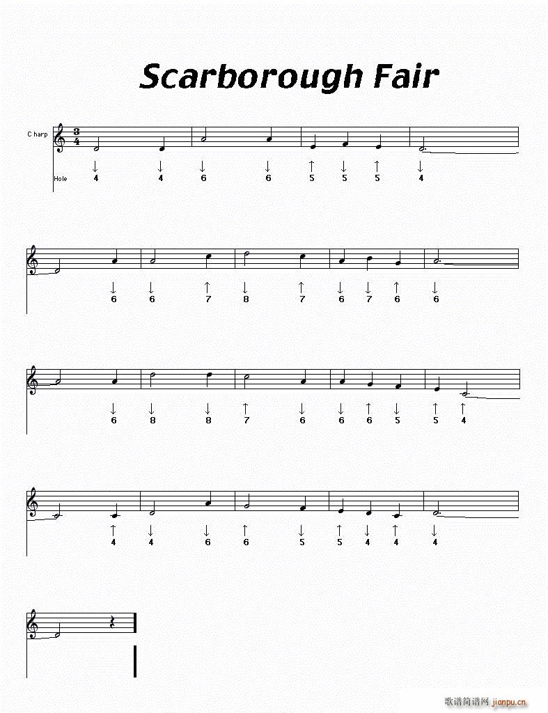 Scarborough Fair 布鲁斯(口琴谱)1