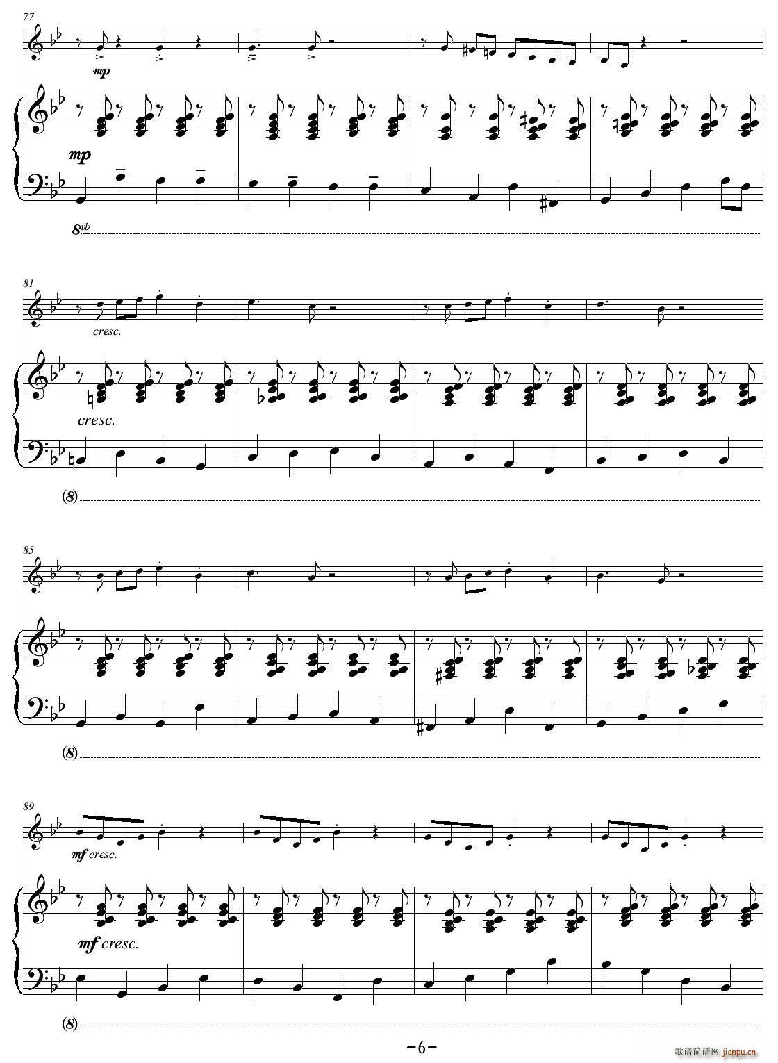 The Arrival of the Queen of Sheba(单簧管谱)6