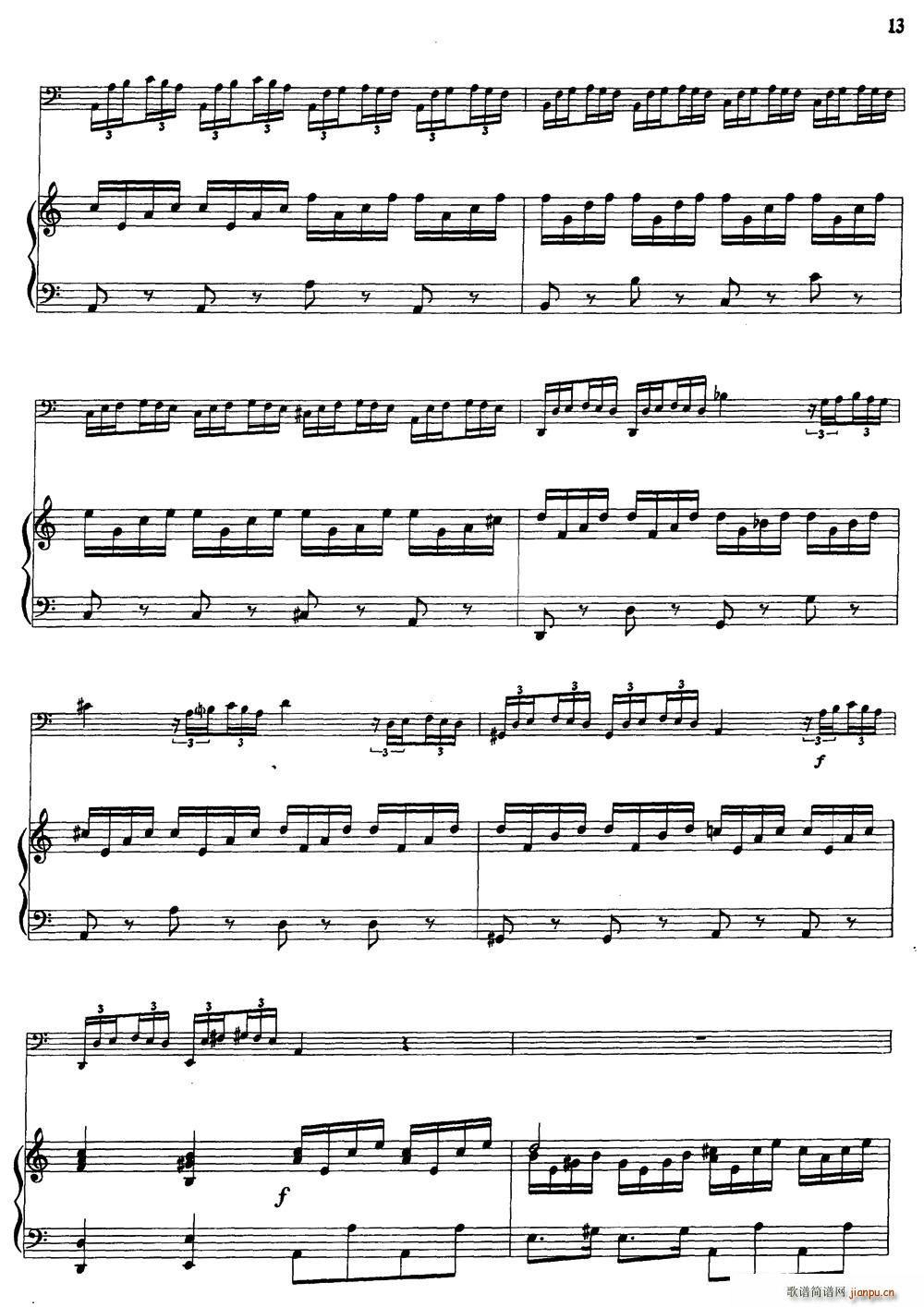 C大调协奏曲 大管 钢琴伴奏 铜管(钢琴谱)13