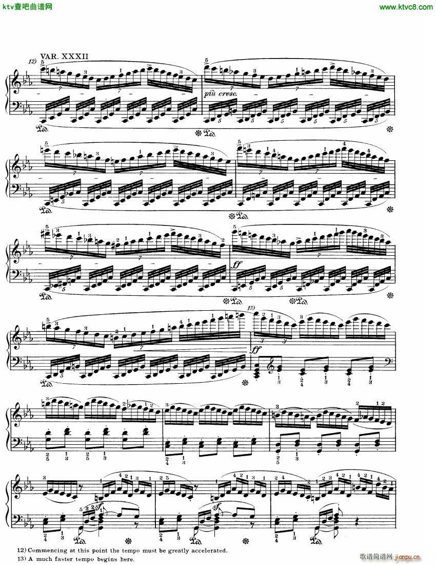 Beethoven WoO 80 32 Variations in C Minor(钢琴谱)17