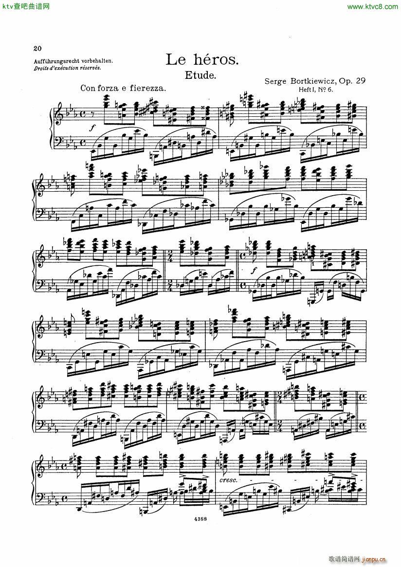 Bortkiewicz Op29 12 Etudes Nouvelles Book 1(钢琴谱)19