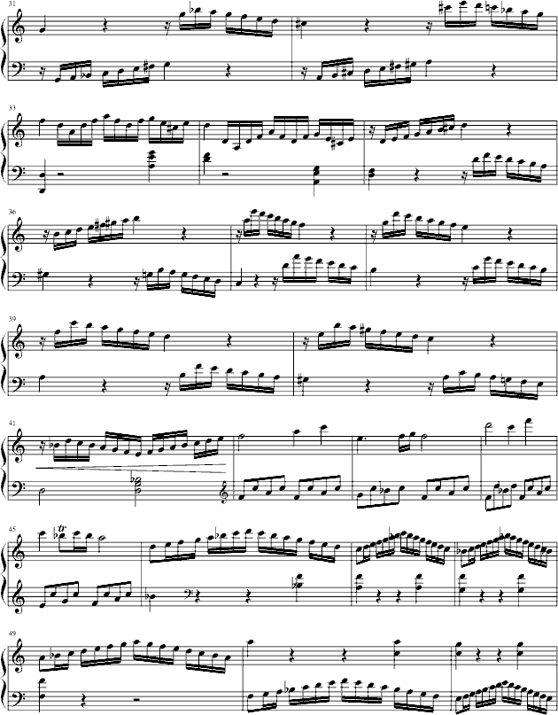 C大调奏鸣曲(钢琴谱)3