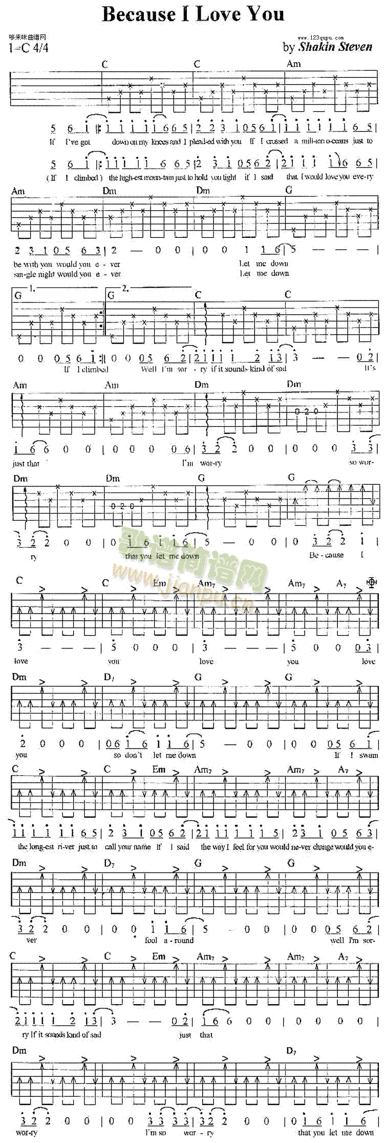 BecauseILoveYou(吉他谱)1