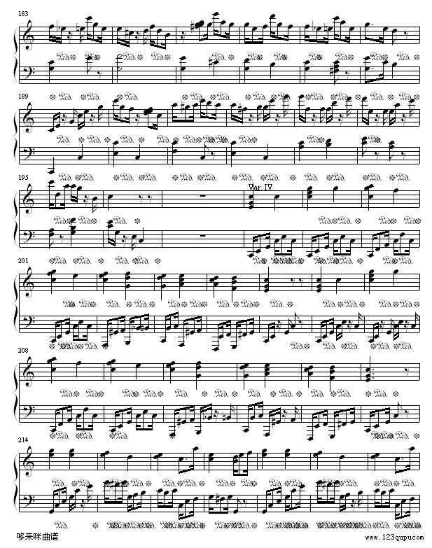 小星星变奏曲-莫扎特(钢琴谱)6