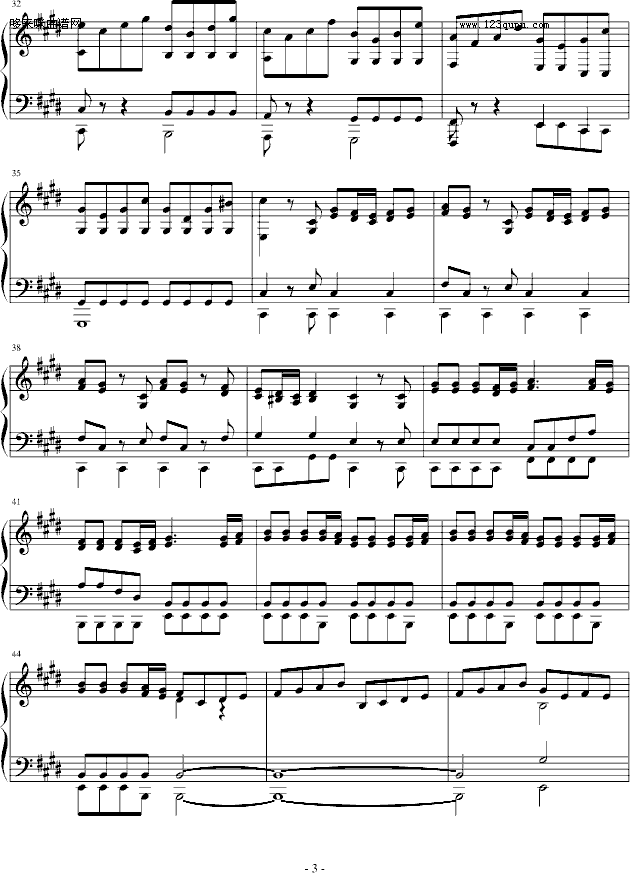 春季交响曲Piano-莫扎特(钢琴谱)3