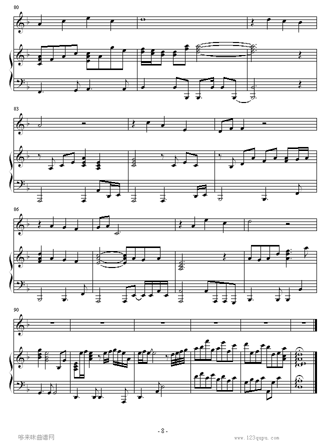 素敌だね--最终幻想(钢琴谱)8