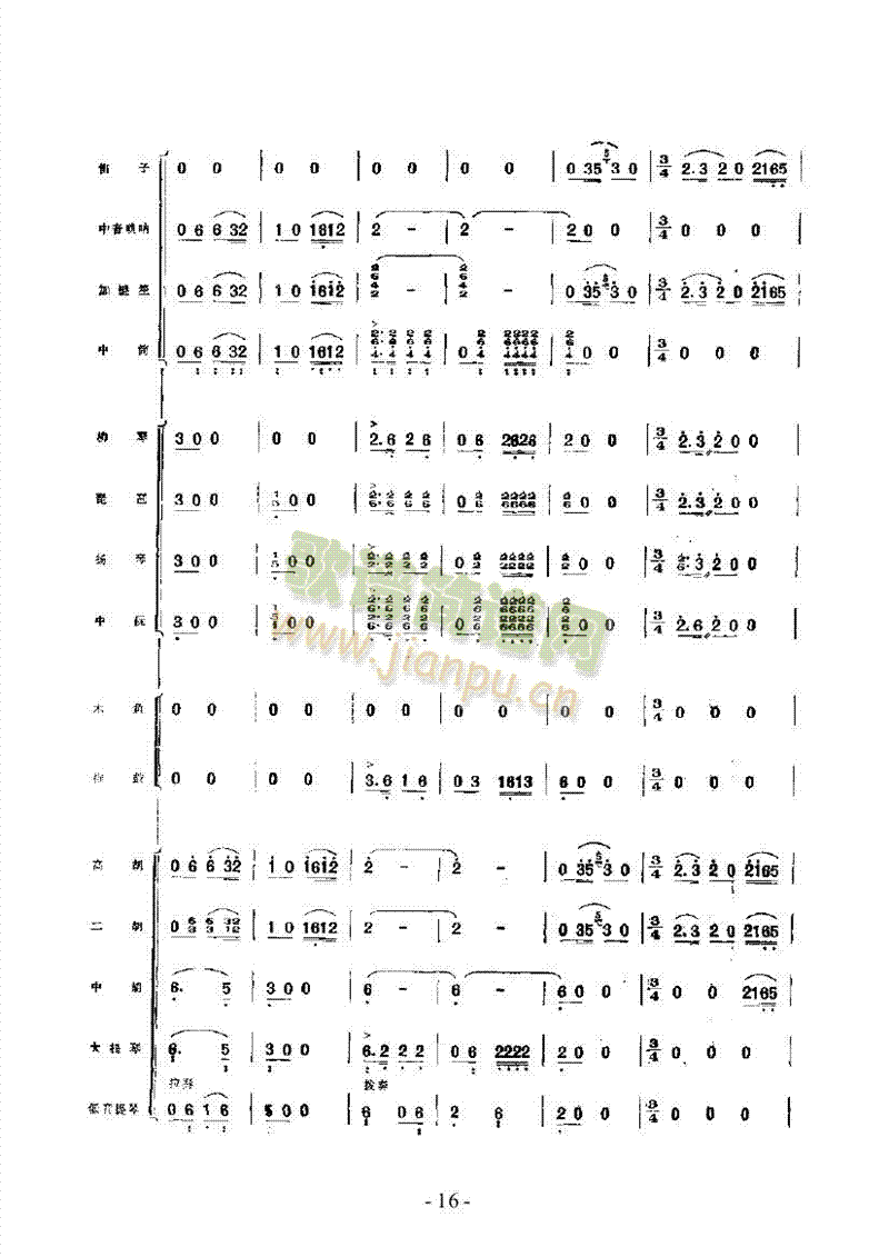 黄杨扁担乐队类民乐合奏(其他乐谱)16