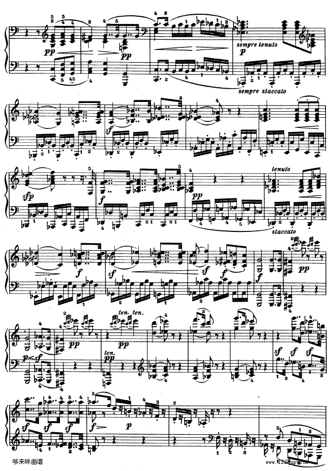 降E大调第四钢琴奏鸣曲-Op.7-贝多芬(钢琴谱)12