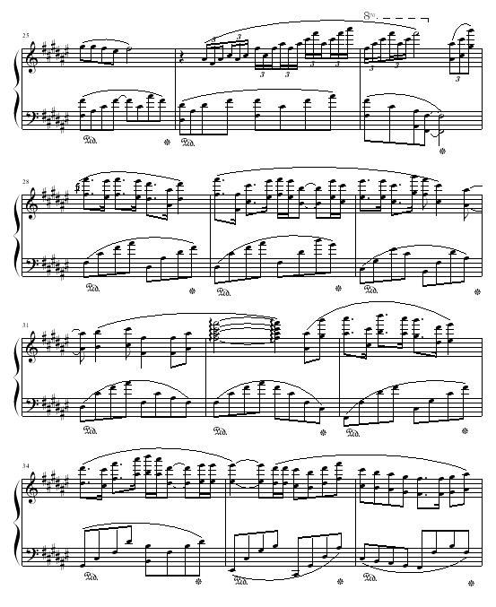 曙光海岸(钢琴谱)3