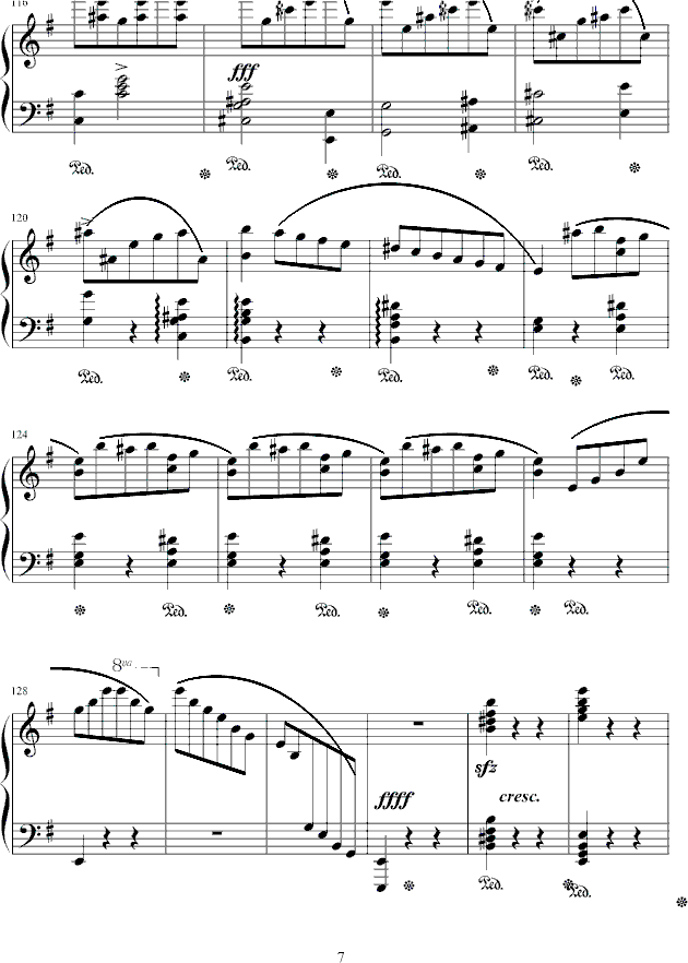 e小调圆舞曲(钢琴谱)7