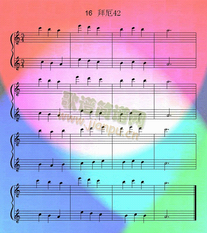 拜厄42(钢琴谱)1