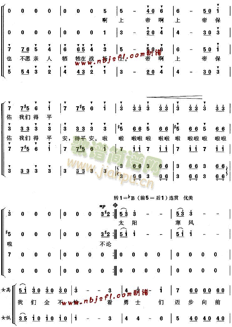 拉德斯基进行曲(七字歌谱)3