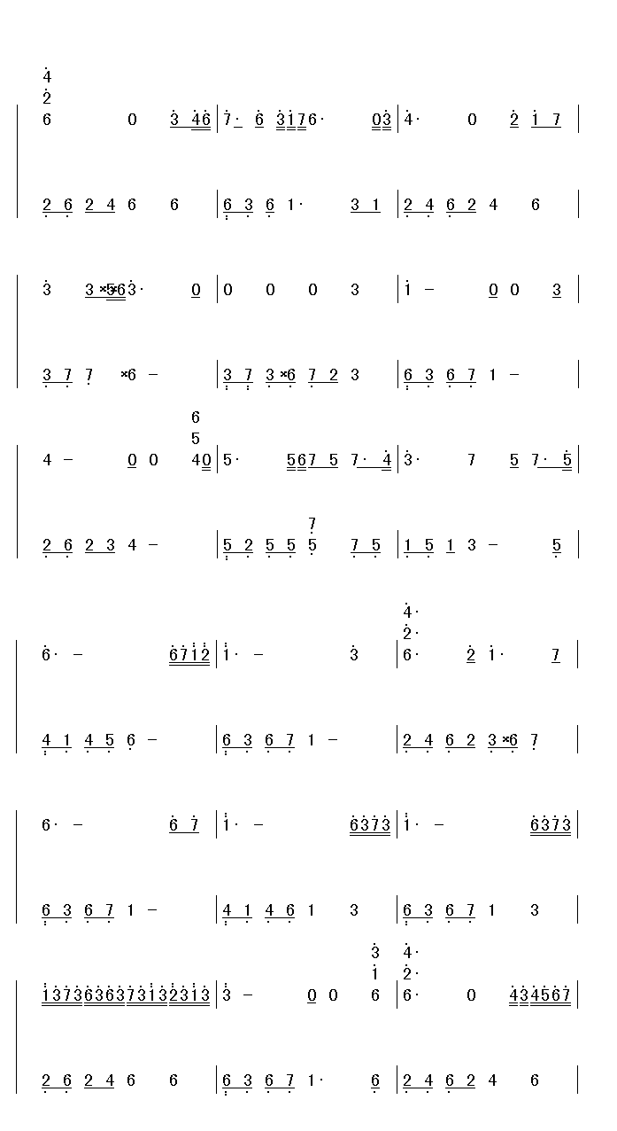 tears(五字歌谱)3