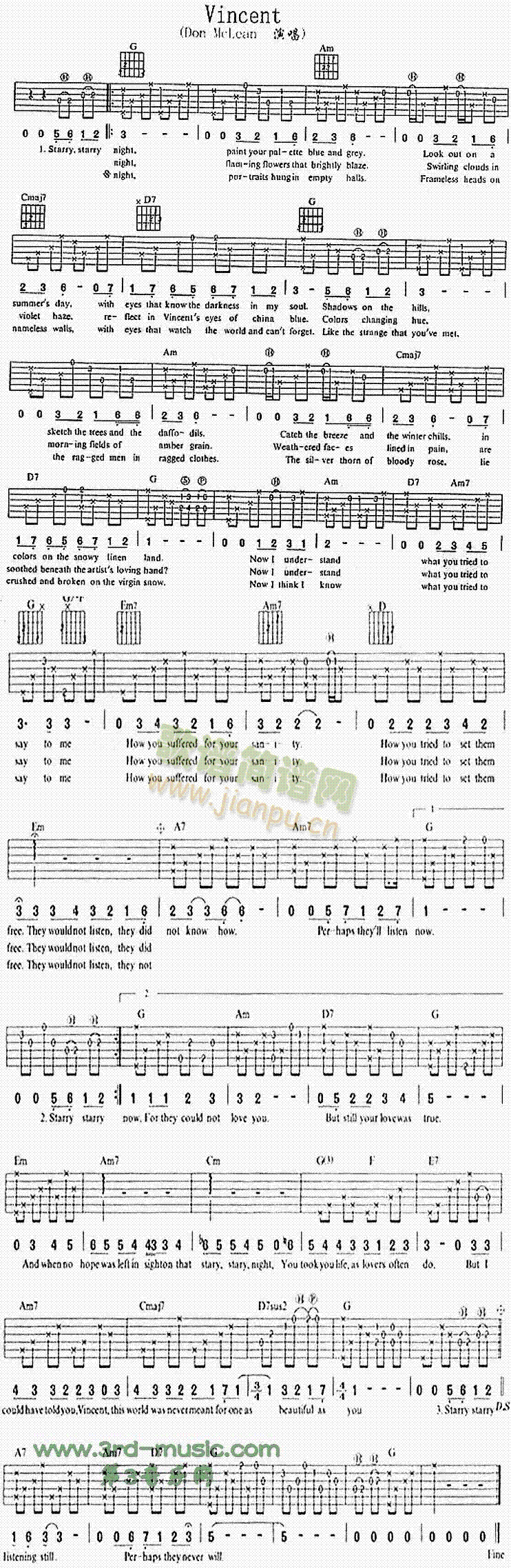 Vincent(吉他谱)1