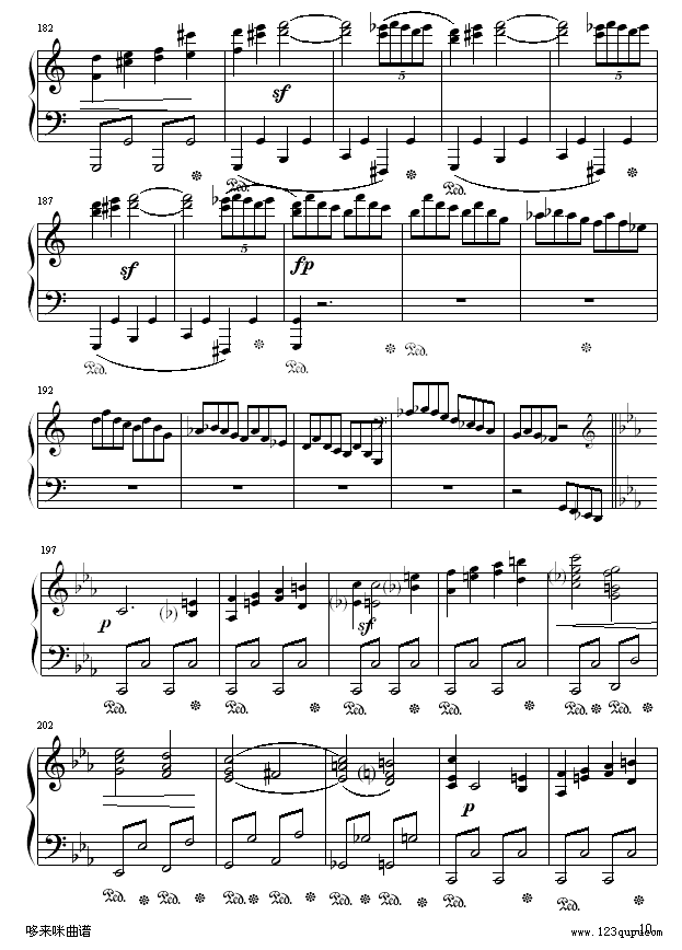 悲怆奏鸣曲第一乐章-贝多芬(钢琴谱)10
