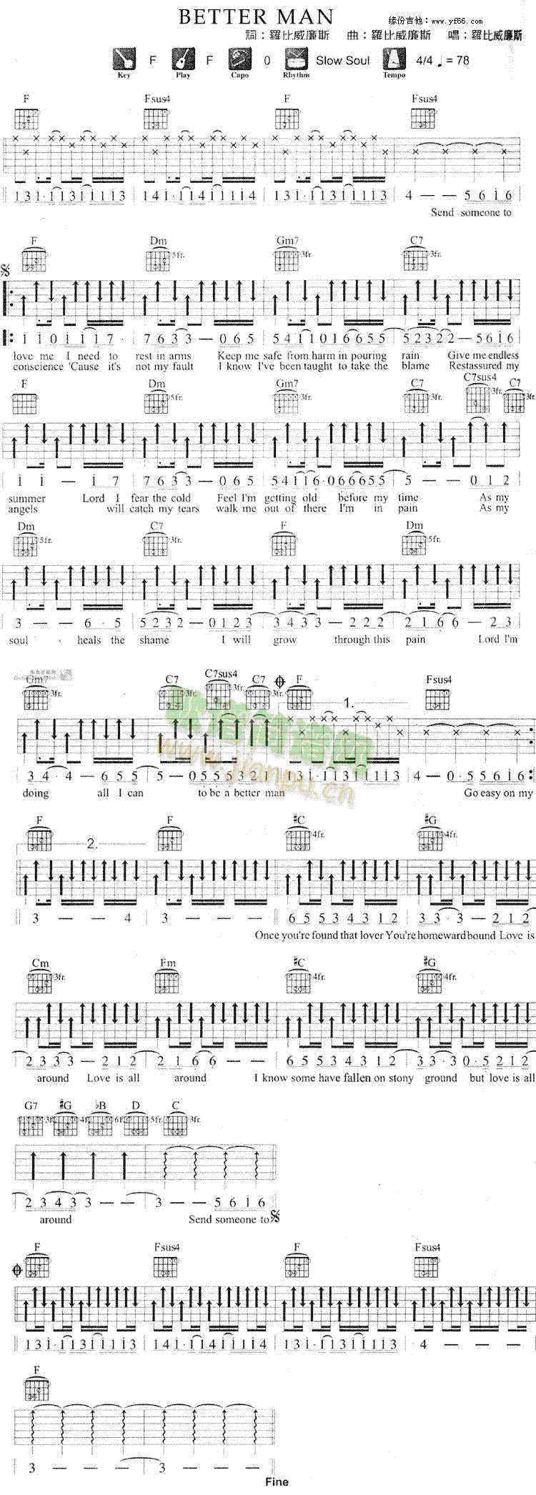 BetterMan(吉他谱)1